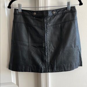 Abercrombie & Fitch Faux Leather Mini Skirk